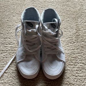 Womens size 5.5 White high top Vans